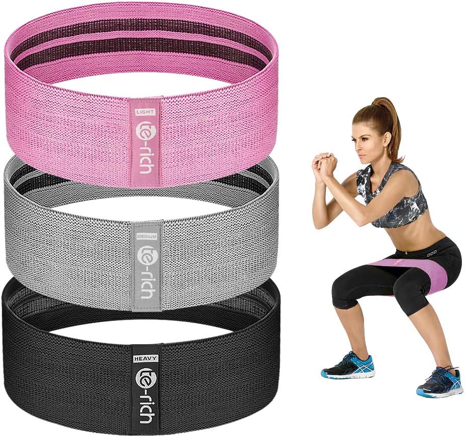 Resistance Bands, Fabric Booty Bands for Women, Cloth Workout Bands Resistance Loop Bands, Non-Slip Thick Squat Bands for Butt, Legs, Thigh, Hip and Glute Exercise