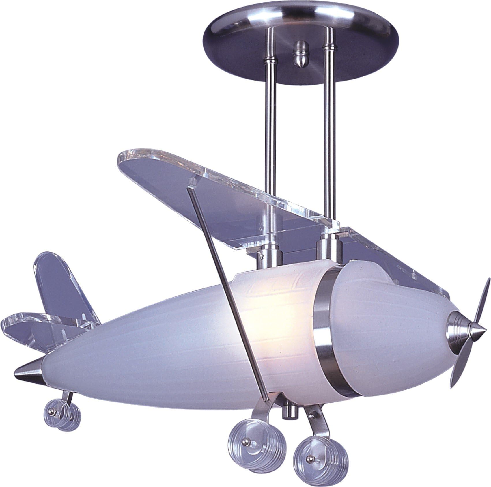 Interfan 26106 Crystal Ceiling Light in Shape of Airplane