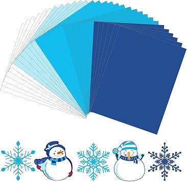 Winter Blue Cardstock 30 Sheets, 8.5x11 Navy Card Stock for DIY Crafts | Premium Blue Pastel Construction Paper, Smooth Copy Surface for School Office Home