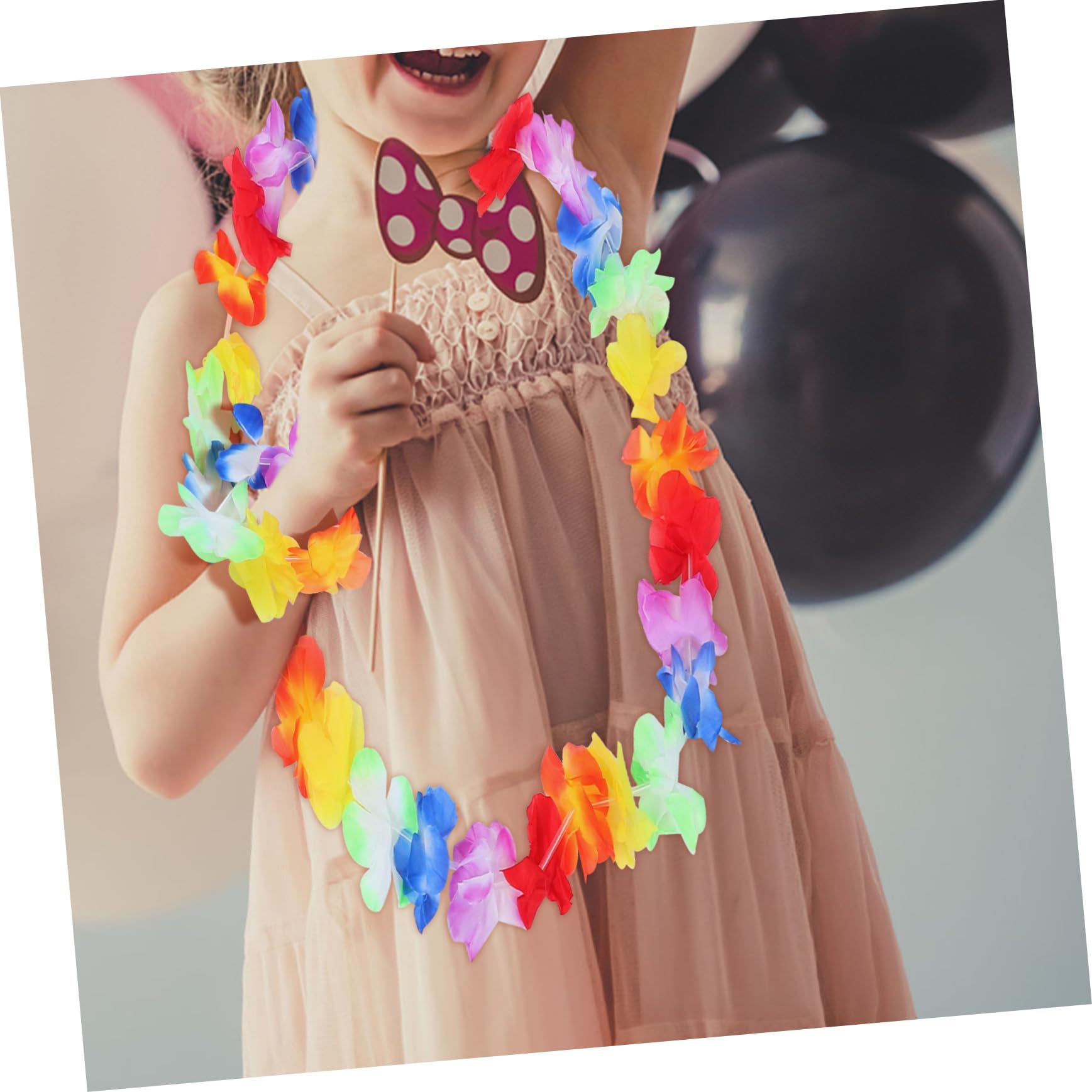 COLLBATH 2 Sets Hula Garland Set Beach Party Skirt Luau Party Supplies Luau Garland Decorative Garland Decorative Hula Skirt Hula Skirt for Festival Party Supply Dance Skirt Colorful Cloth