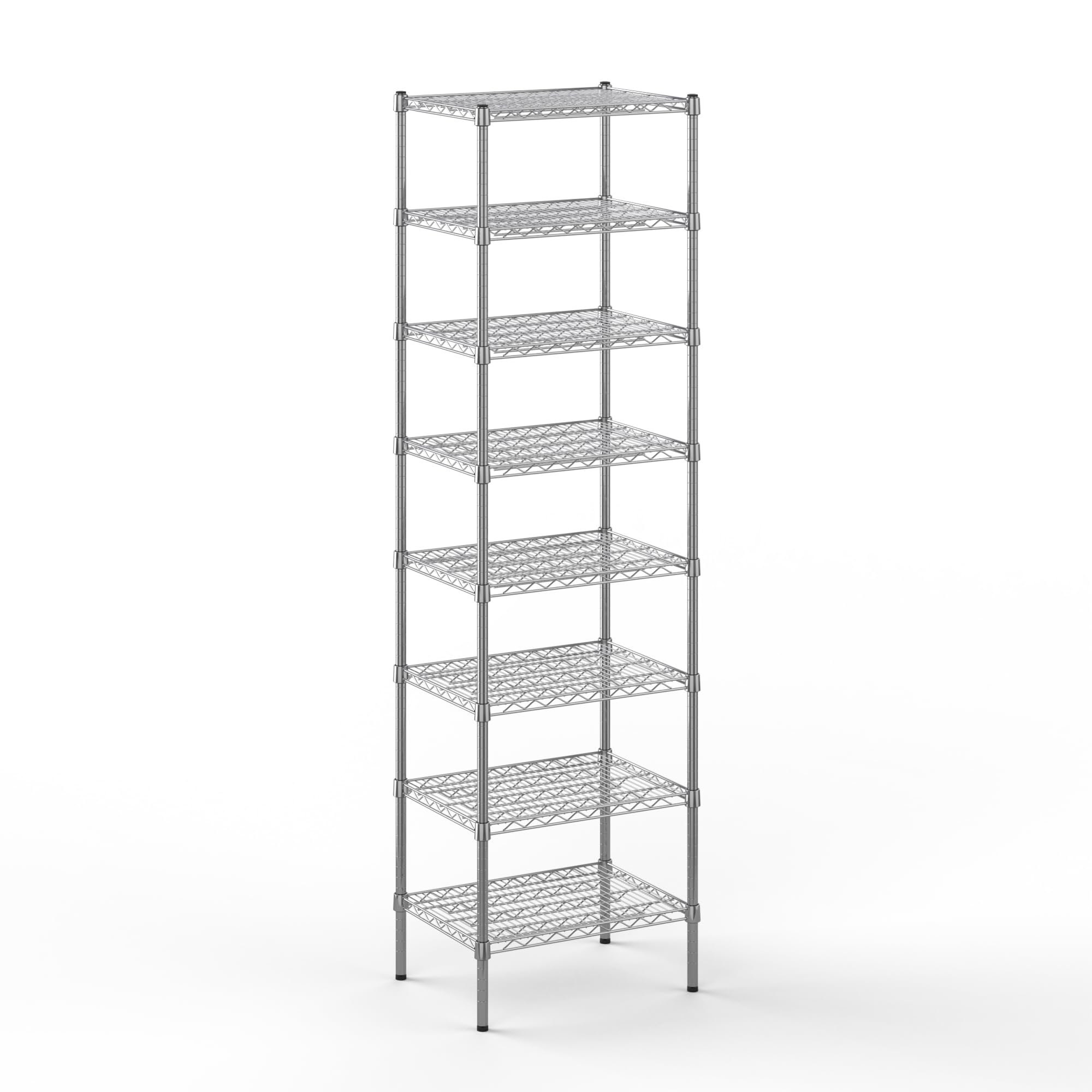 18" Deep x 24" Wide x 86" Height Wire Shelving Kit | 8-Tier | NSF Commercial Storage Rack Unit