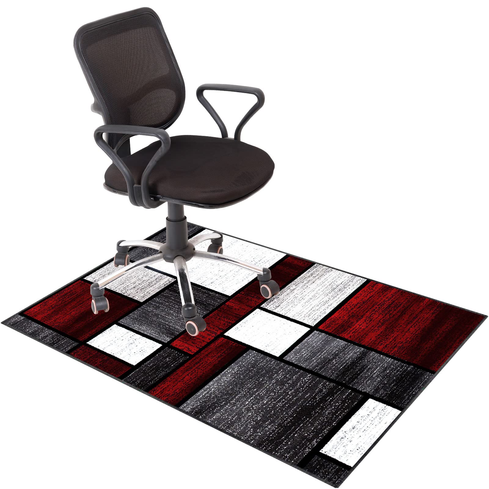 EYZO 100 × 120 cm Chair Mat For Carpeted Floor, Gaming Chair Mat, Office Chair Mat, Multi-Purpose Carpet Protector, Desk Chair For Carpeted And Hardwood Floor, Protects Floors, Non-Slip Soundproofing