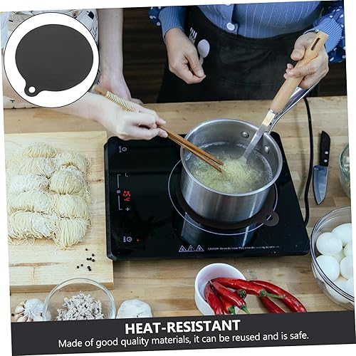 Miniatura 8 de Housoutil Estera de silicona para cocina de inducción, alfombrilla de silicona para microondas, olla de inducción Trvlpod Hot Pan Trivet Estera