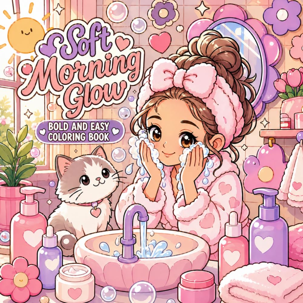 Soft Morning Glow: Bold And Easy Coloring Book (Soft Life Coloring Series)