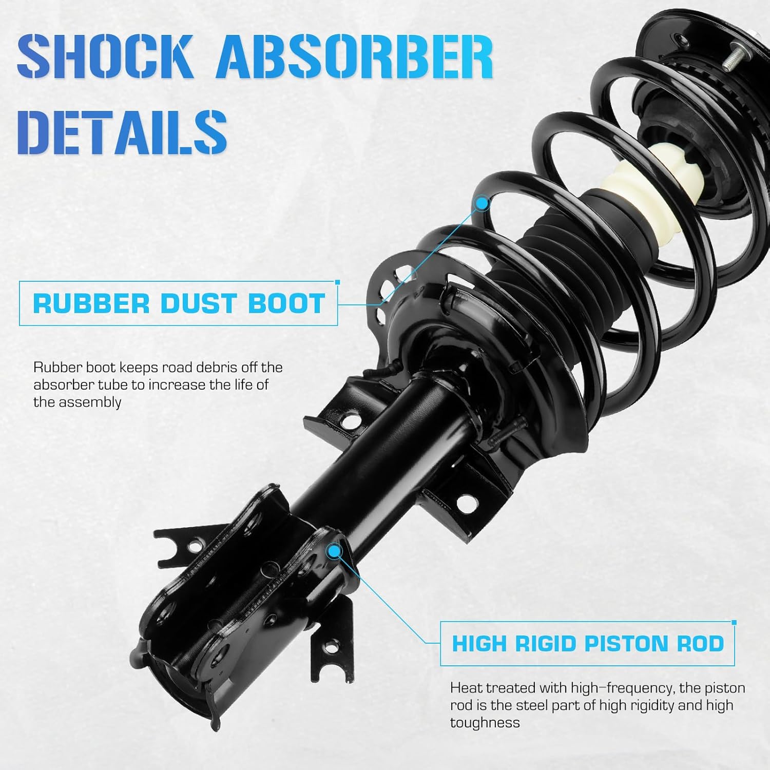 Front Struts Shocks w/Coil Spring & Front Rear Sway Bar Links for 2013-2018 Ford Fusion 2L, 2014 2015 2016 2017 Strut Shock Absorber Assembly Replace 172638 K750740 K750744 (6PCS)