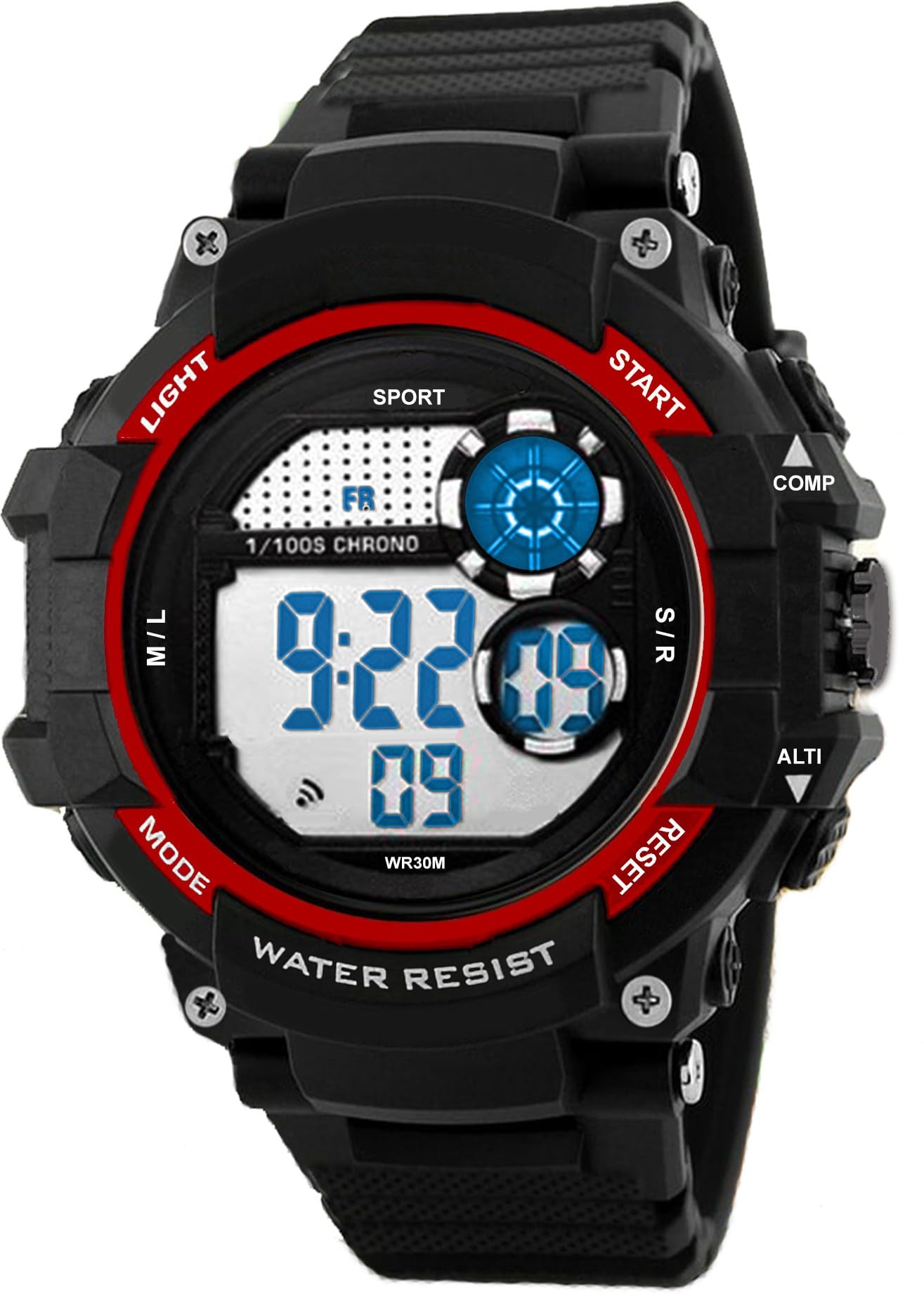 Time Up Digital Dial Backlight,Alarm,Stopwatch Sports Watch for Men-GSPORTS-X (Red) (B08X3GRNN2) Amazon Price History, Amazon Price Tracker