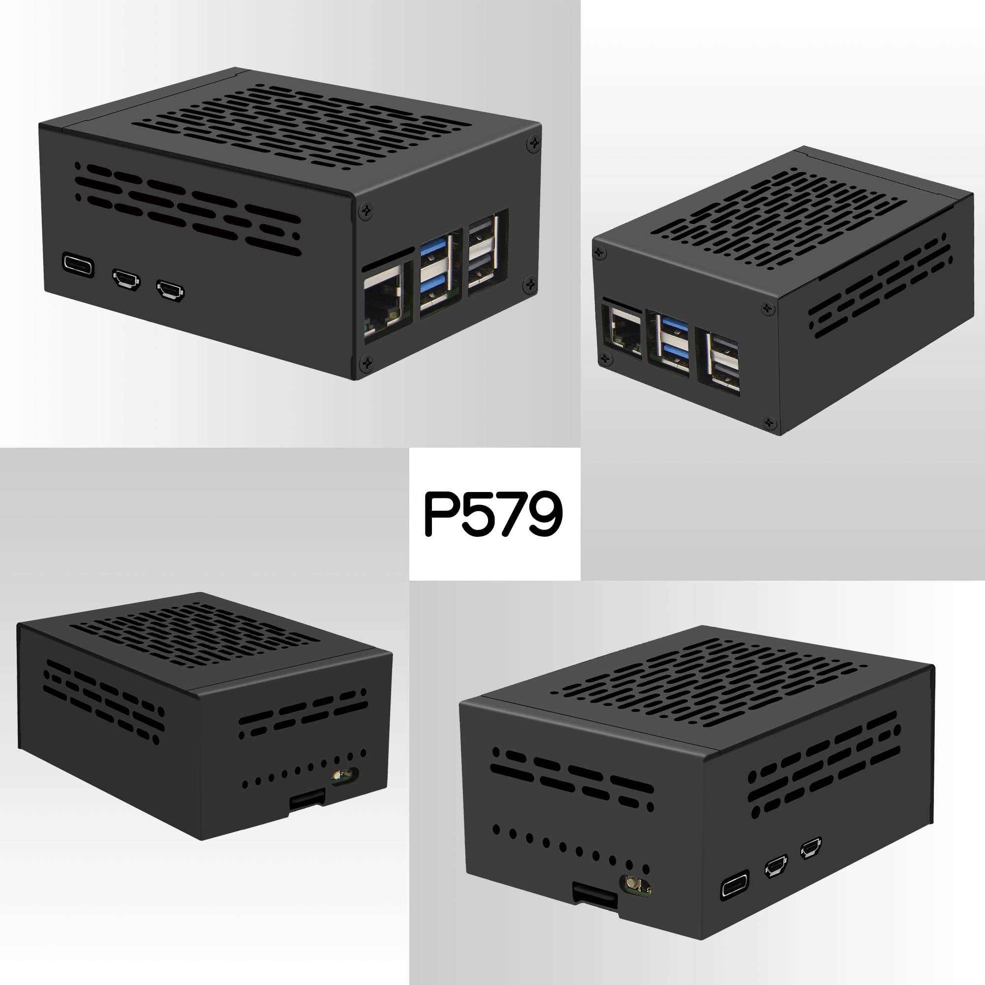 Geekworm Raspberry Pi 5 Case with Active Cooler Support Top PCIe M.2 NVMe Adapter X1001 / X1004 / X1003 / X1012 / X1015 / X1000 / M901 / M300 (P579-H500)