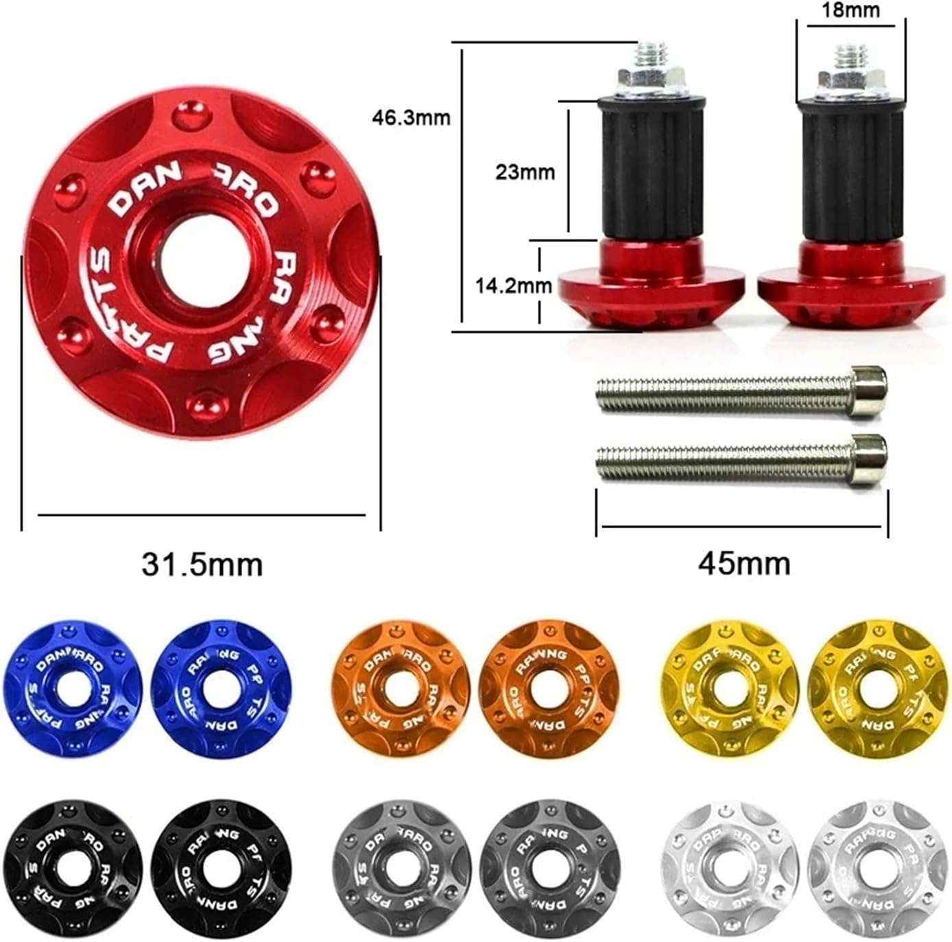 Motorcycle Handlebar End Plug 2Pcs Motorcycle Accessories Bar Ends Plug Grips Handlebar Plug Caps Slider For HO&ND&A For YA&MAHA