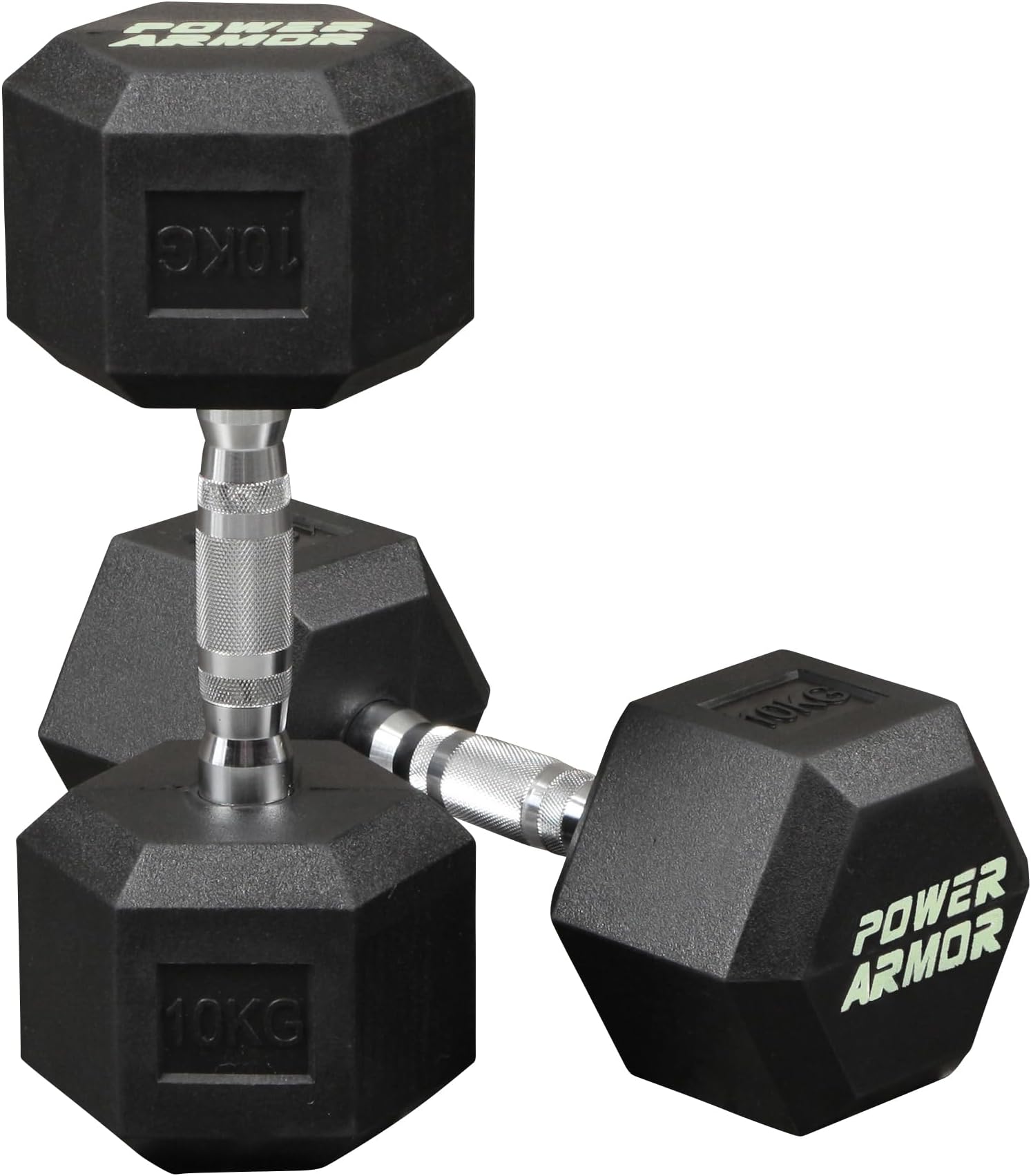 - Power Armor Rubber Hex Dumbbells 22.0 lbs (10 kg) (Set of 2) / Hex Dumbbells Hexagon Dumbbells Iron Array Muscle Training Equipment Bench Press Arm Curls