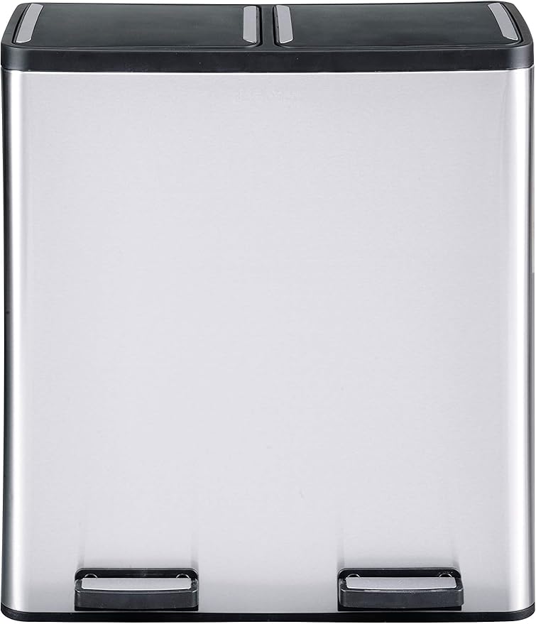 Step N' Sort Caneca de Basura 18.5 Galones Pedal Plateado miniatura 8