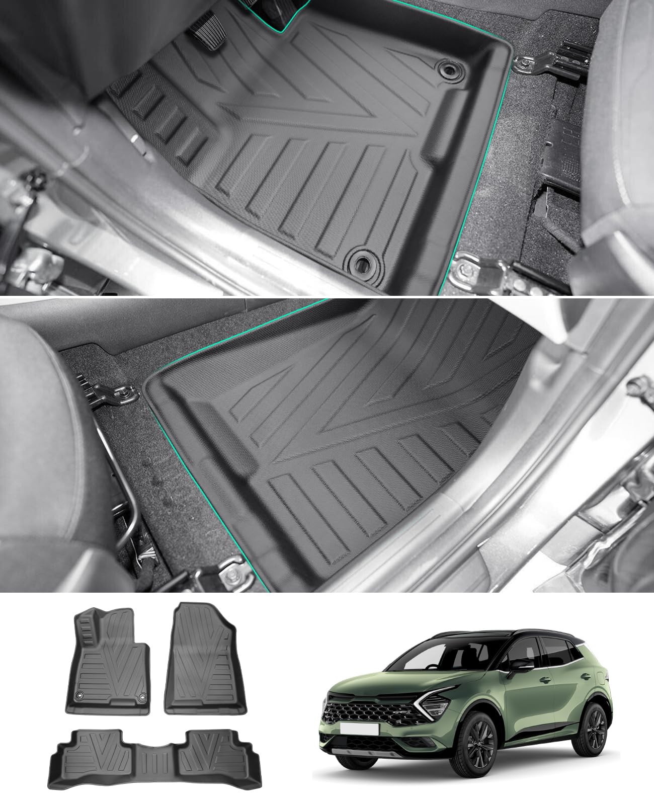 Snel Monteren Zonneklep GAFAT Compatible Avec Kia Sportage 2016-2024 2025 Pare-Soleil Avant Intérieur, Sportage 2023 2022 Pare-Brise Parasol Pare-soleil Protection UV Pour Voorruit Bescherming Hitte