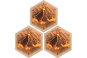 Volcano Hex Scenario Game Pieces - Extend Catan Gameplay with Expansions for 7-8 Players