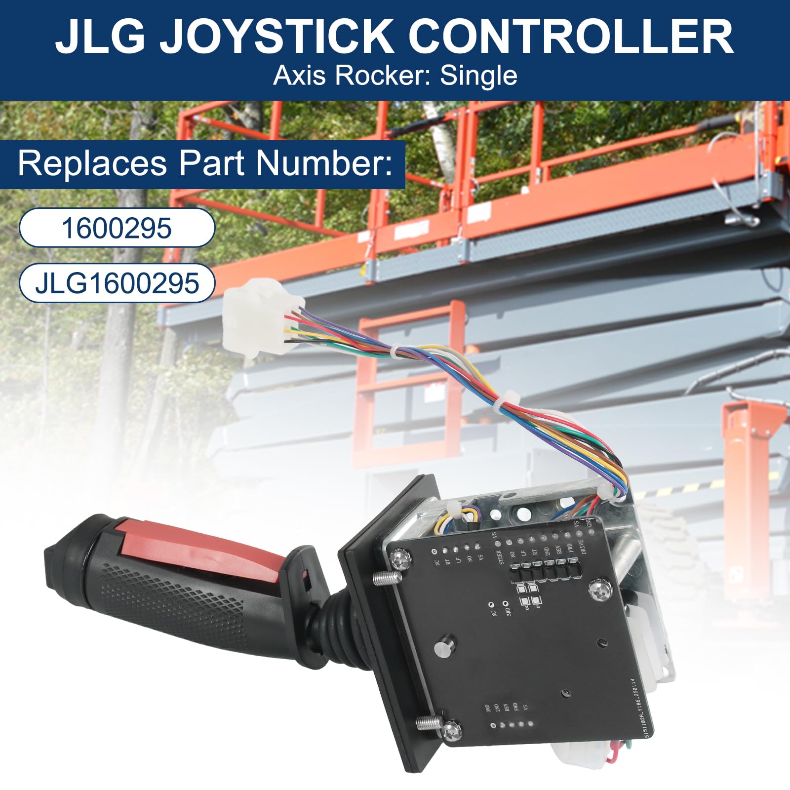 RALBDX Controlador de joystick 1600295 JLG1600295 compatible con elevador de tijera E2 1532E2 1932E2 2032E2 2632E2 2646E2 3246E2