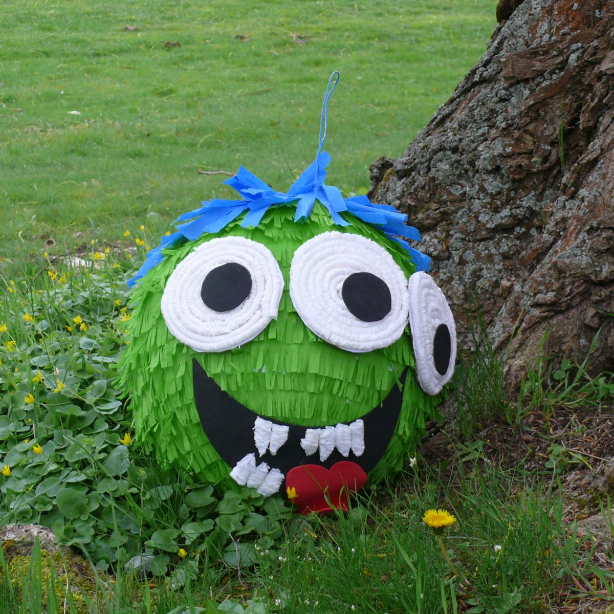 Monster Pinata Set | Pinata Anniversaire Garcon | fête des Monstres | Cadeau d'anniversaire | Jeu de piñata | pinjata INCL. bâton et Masque | t. 25x25x25 cm