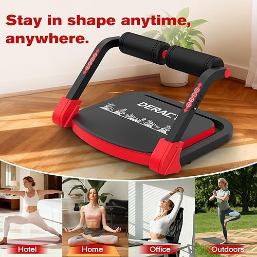 Miniatura 6 de DERACY Equipo de ejercicio para sentarse, máquina de abdominales ajustable, máquina multifuncional para sentarse, equipo de entrenamiento abdominal,