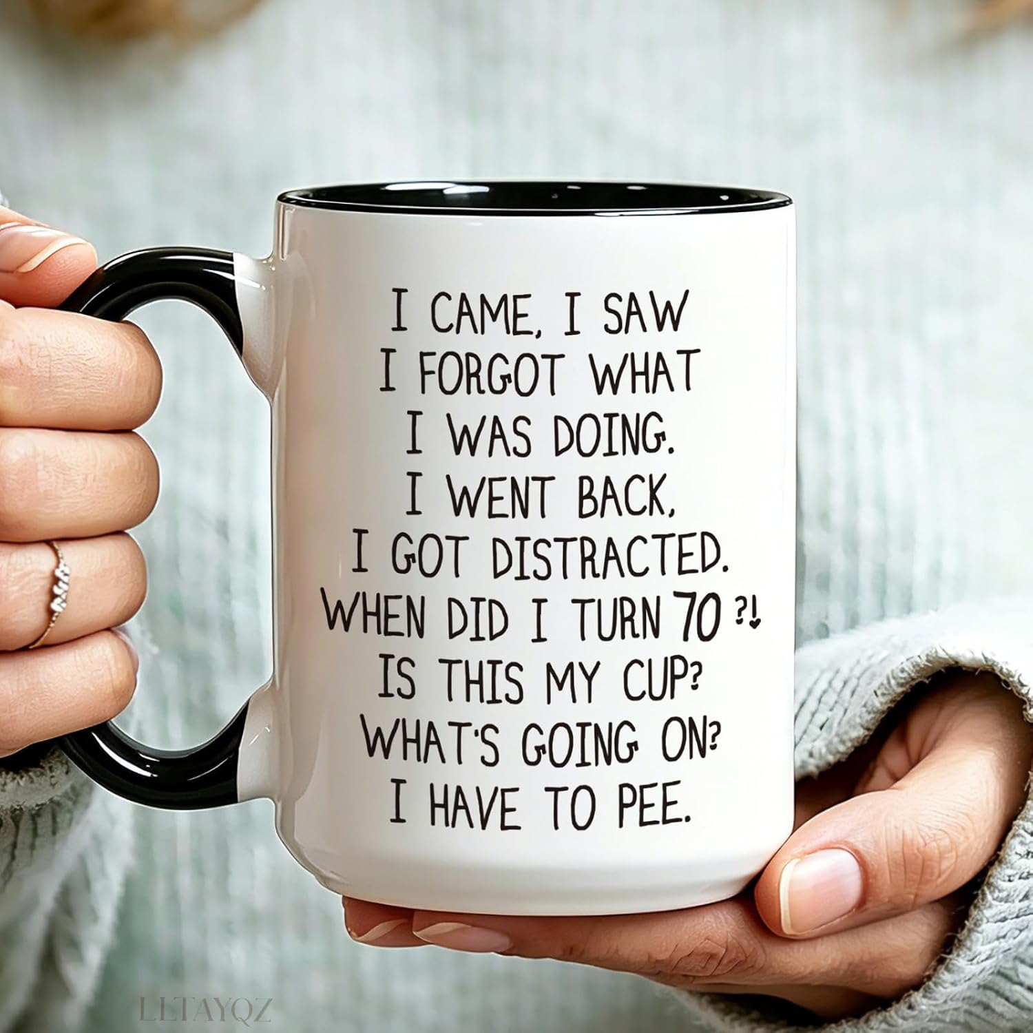 I Came I Saw I Forgot What I Was Doing Coffee Mug for Old People Elderly, Funny 70 years old Birthday Christmas Senior Citizens Sarcastic 15oz Mugs Gift for Old people Mom Dad Grandma Grandpa-128