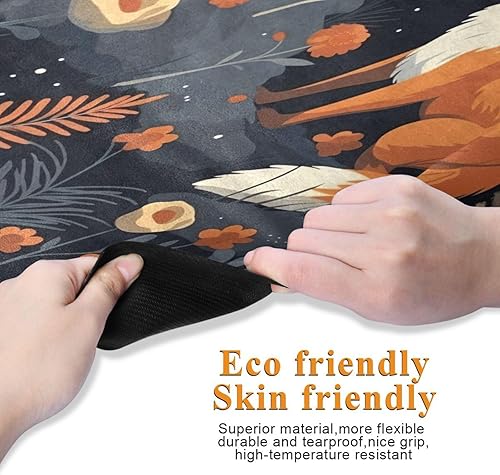 Miniatura 2 de Kigai Cute Foxes - Tapete de yoga antideslizante  Esterilla plegable de viaje con bolsa de almacenamiento para todo tipo de yoga, pilates y