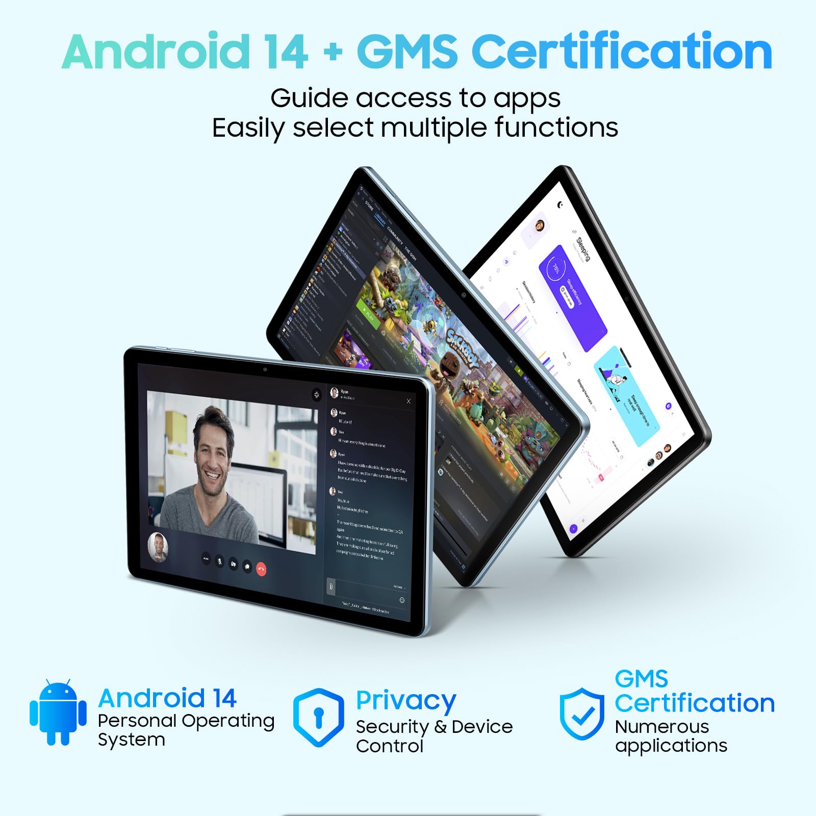 Blackview Android Tablet 2025, 10 inch Tablet with HD+IPS Display