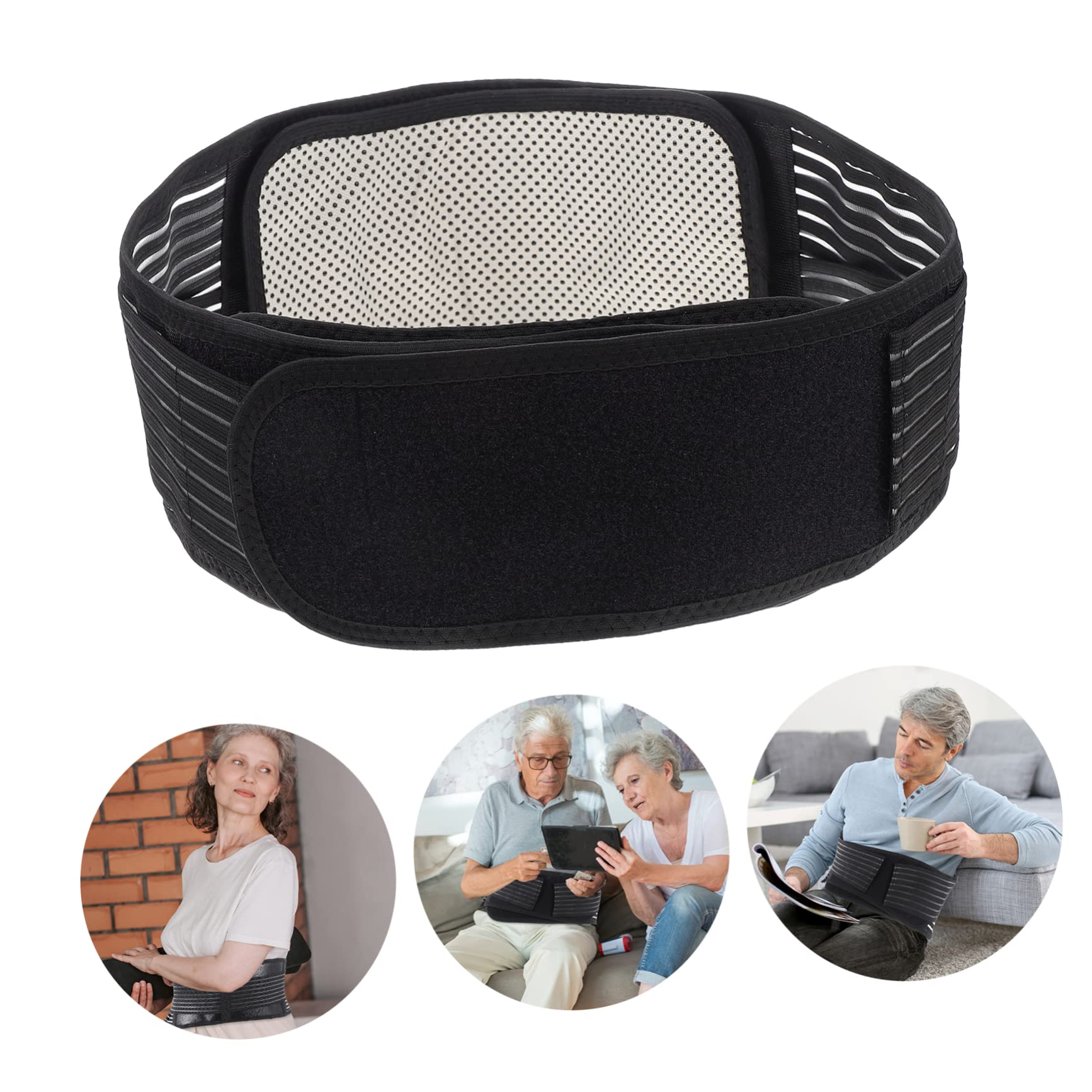 FRCOLOR Self-heating Waist Supporter Waist Belt Back Brace Heated Brace Fitness Brace Lumbar Support Lumbar Brace Waistband for Winter Self-heating Belt Unisex Waist Support Warm Brace