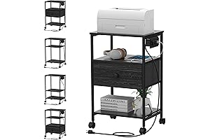 VEDECASA 3 Tier Office Table with Drawers