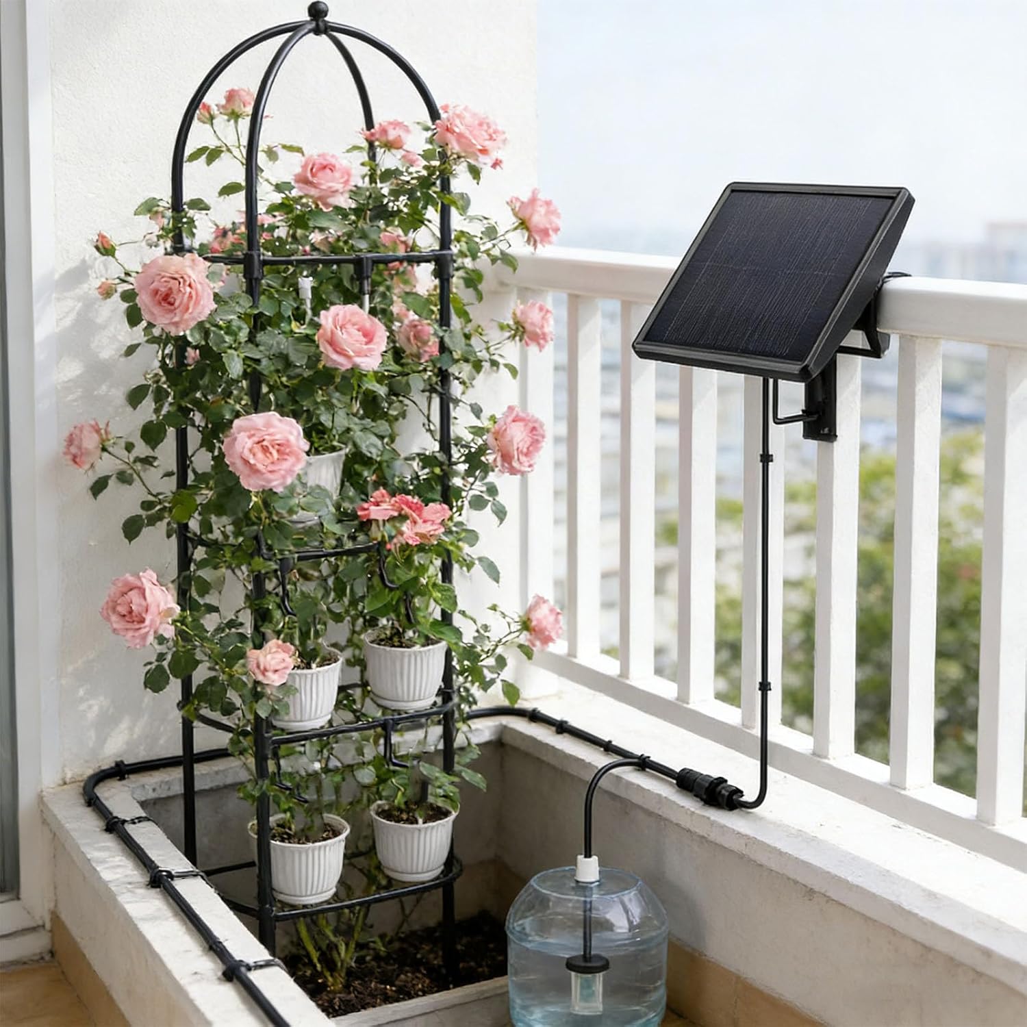 Adjustable Drip Irrigation Systems for Lawns and Greenhouses Using Solar Up to 70 Percent Water Efficiently Customizable Automatic Irrigation