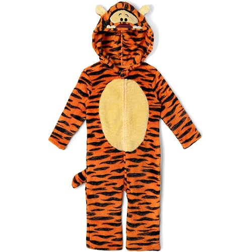 Disney Winnie the Pooh Matching Family Cosplay Fleece Hooded Coverall