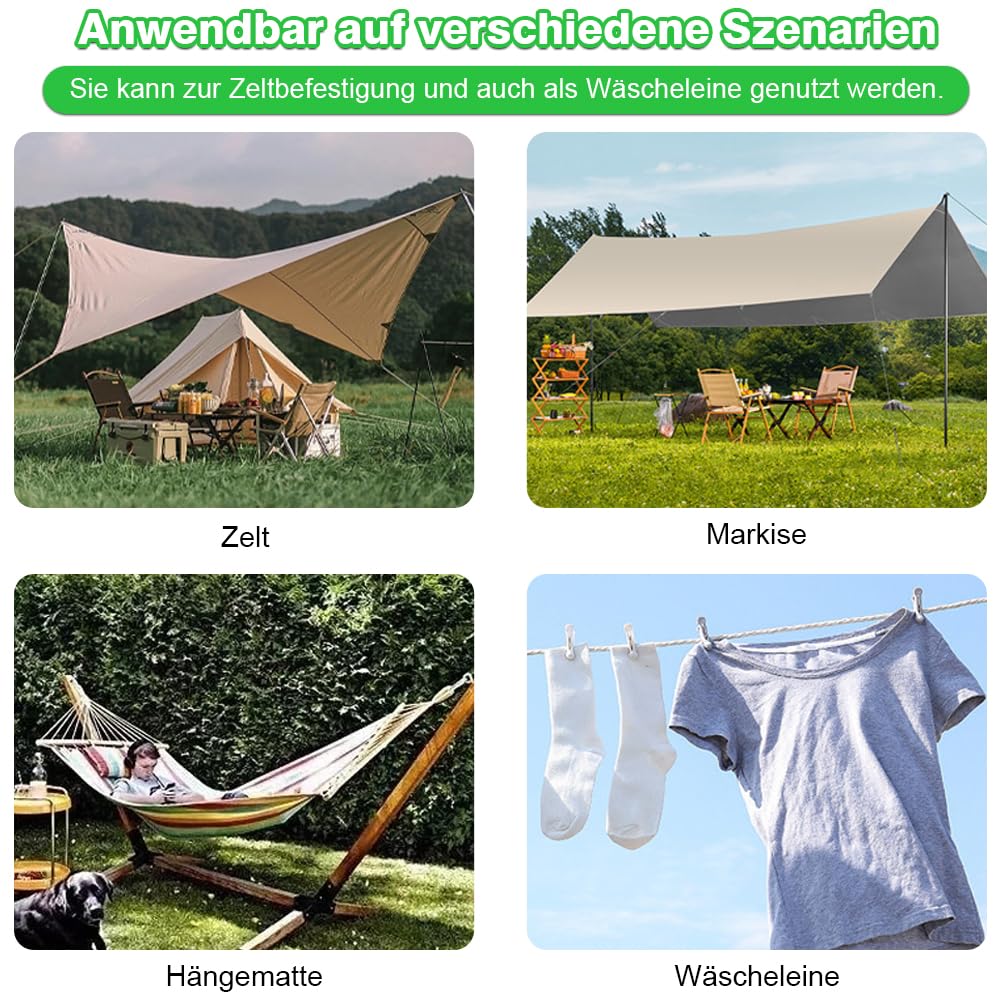 Lot de 12 haubans réfléchissants avec tendeurs de câble en aluminium, 4 mm x 4 m, réfléchissants, tendeurs lumineux Lot de 12 haubans réfléchissants avec tendeurs de câble en aluminium, 4 mm x 4 m, réfléchissants, tendeurs lumineux