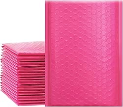 UCGOU 4x8" 50PC & 6x10" 25PC & 8.5x12" 25PC Hot Pink Bubble Mailers