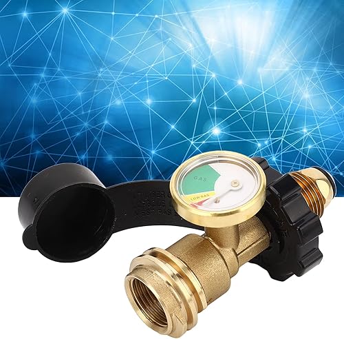 Miniatura 2 de Manómetro del tanque de gas, manómetro 2.5-20PSIG QCC Tipo 1 Salida para cilindros de 5-100lb