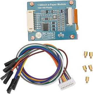 Yoidesu Tela eletrônica de tinta de 1,2 polegadas, 168 x 168 cm, módulo de exibição de tinta eletrônica de 4 cores, painel de tela de papel eletrônico de baixo consumo de energia com interface SPI para leitores