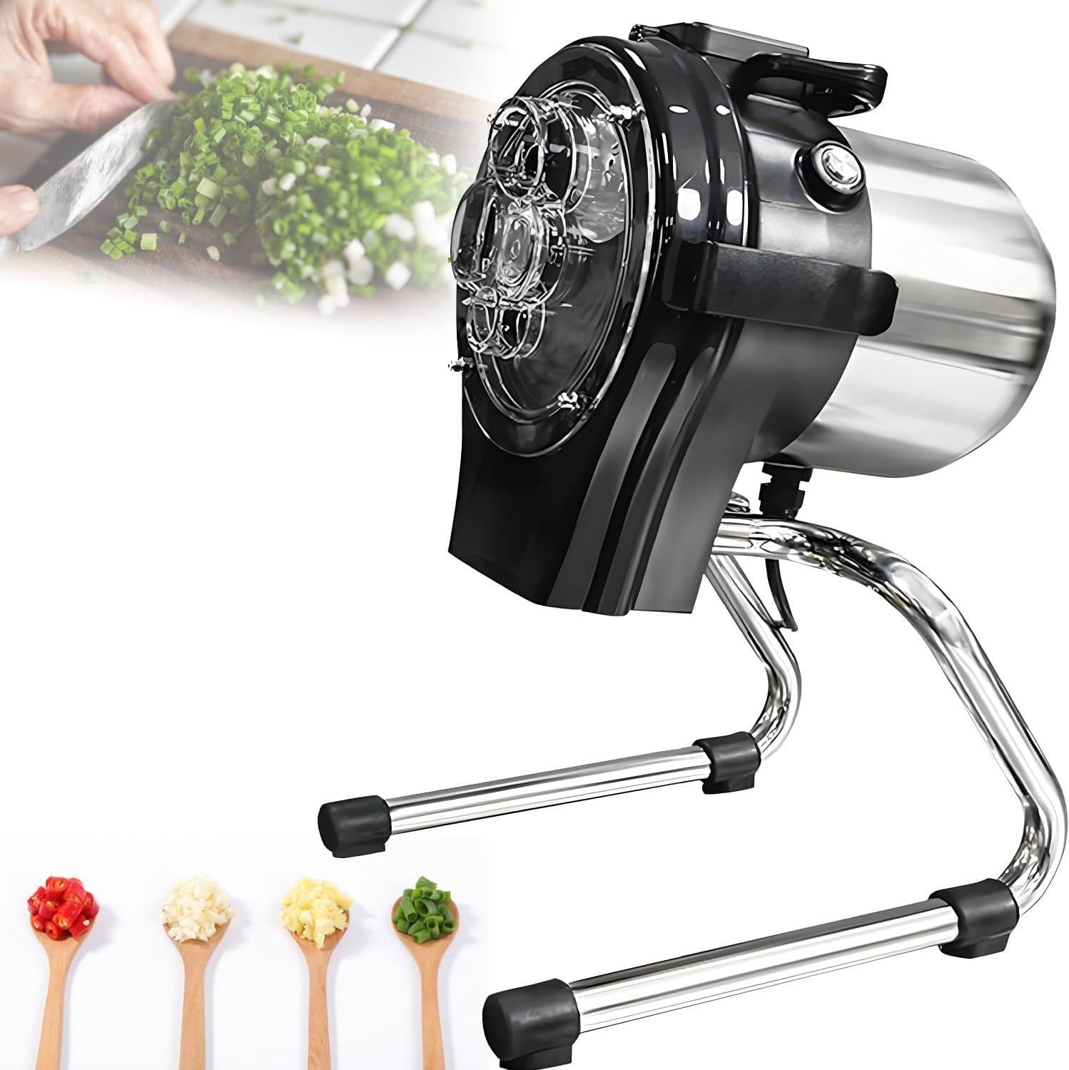 YXZYFPP Electric Vegetable Chopper & Food Processor - Multifunctional Slicer, Shredder & Chopper for Efficient Food Prep, Adjustable 1-5mm Thickness (110cl)