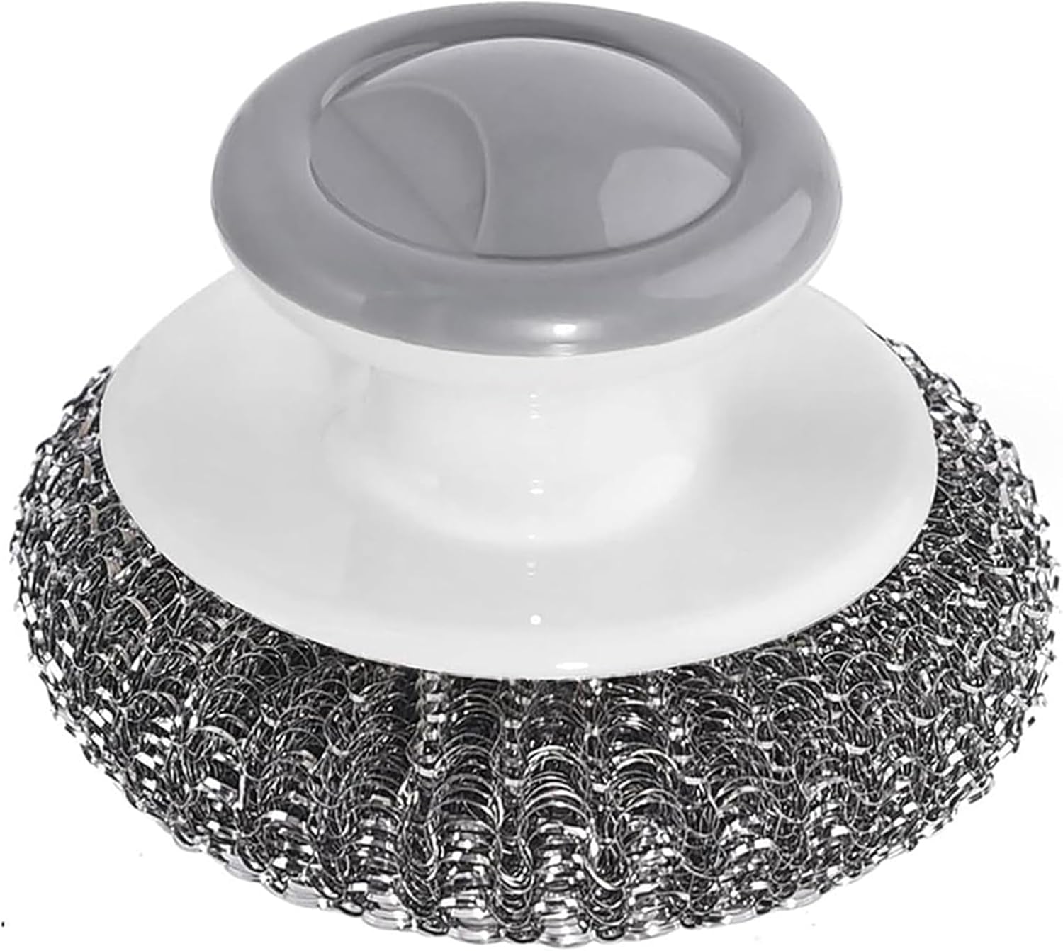 Onewly 24Pack Steel Wool Scrubber with Handle, Stainless