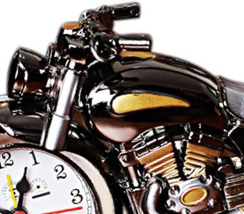 Miniatura 9 de Reloj despertador para motocicleta, movimiento de cuarzo de plástico, reloj de estante de escritorio, funciona con pilas, reloj de escritorio