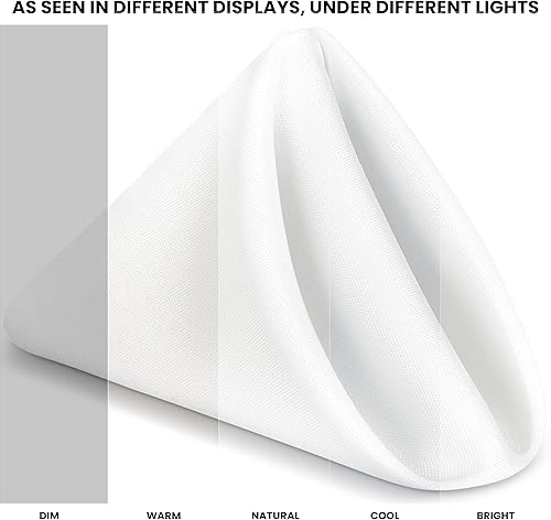 Miniatura 3 de Utopia Home Paquete de 24 servilletas de tela de 18 x 18 pulgadas, bordes con dobladillo 100% poliéster, lavables y reutilizables, ideales para