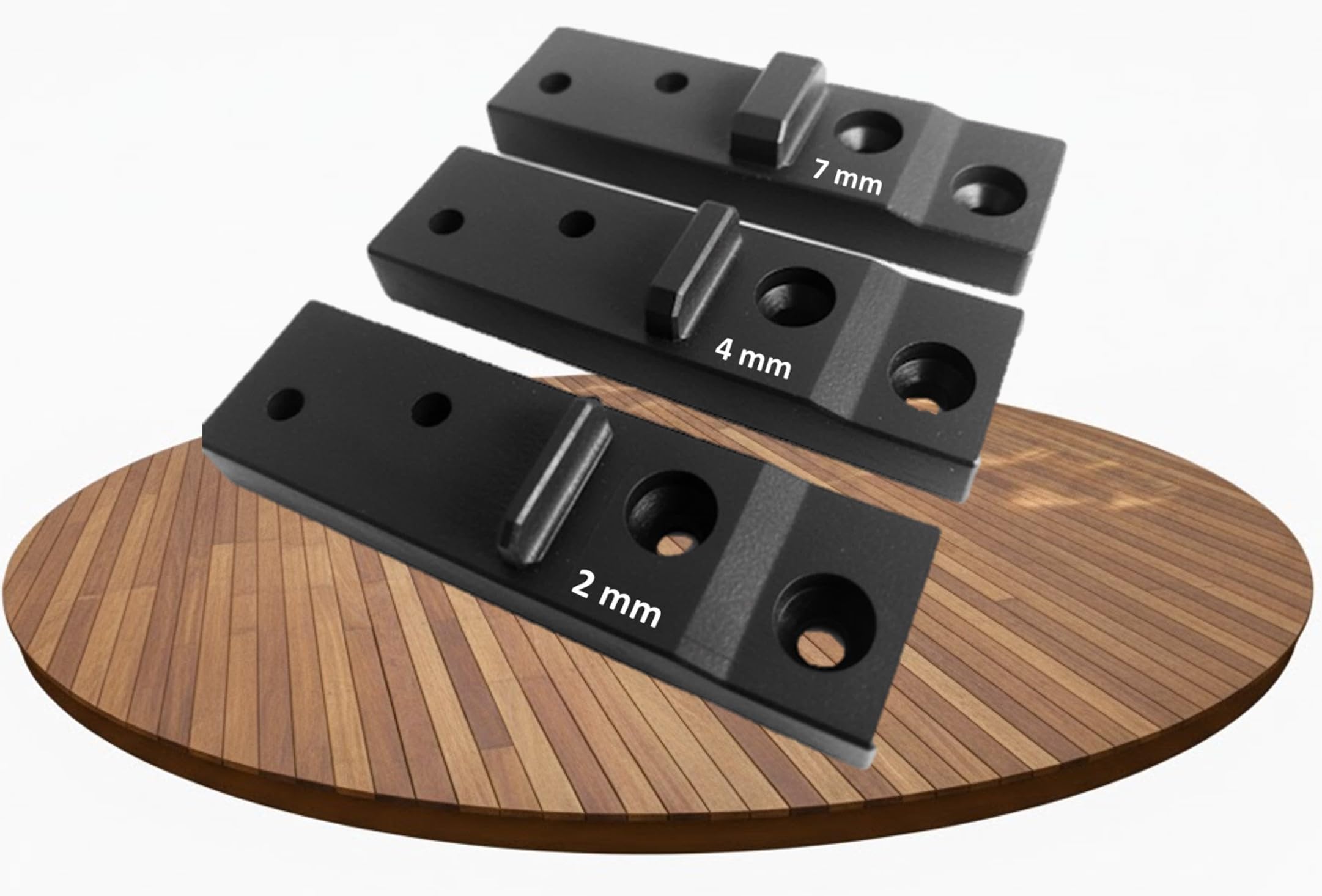 100 Stk. Abstandshalter für Terrassendielen verdeckte Befestigung Inkl. Edelstahl Schrauben + 1 Bit, Fugenbreite 2 mm / 4 mm oder 7 mm, Terrassenclips (ALU Unterkonstruktion, 2 mm Fugenbreite)