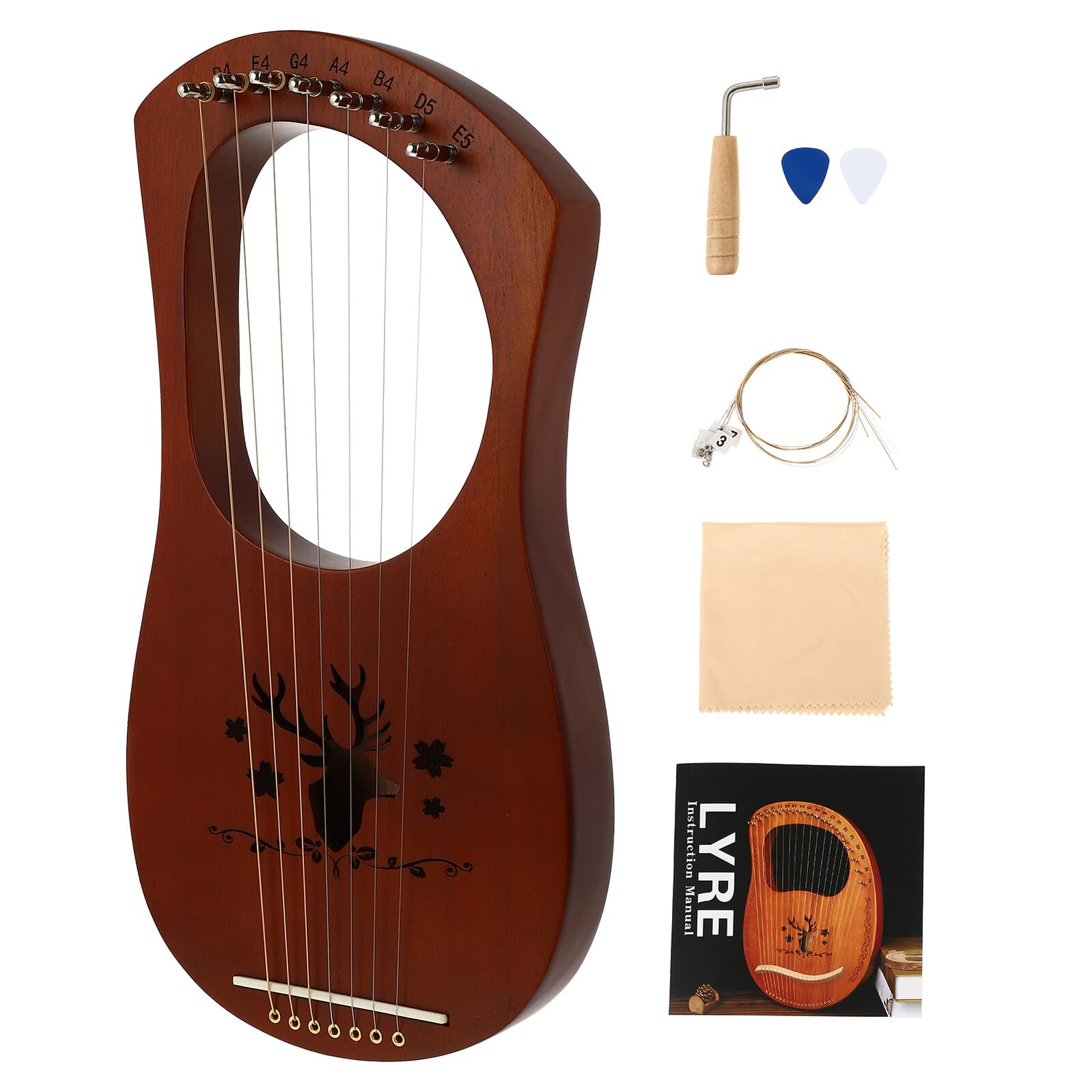 Levemolo Instrumenty Harfowe Dla Dorosłych Harfa Z Kluczem Do Strojenia Lira Harfa W Stylu Antycznym Instrument Strunowy Dla Początkujących Wyroby Z Drewna Palec Harfowy