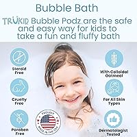 Vista 11 de TruKid Bubble Podz Bubble Bath for Kids, Toddlers, & Babies, Tear Free Gentle & Refreshing Bath Bomb for Sensitive Skin with Natural Moisturizers