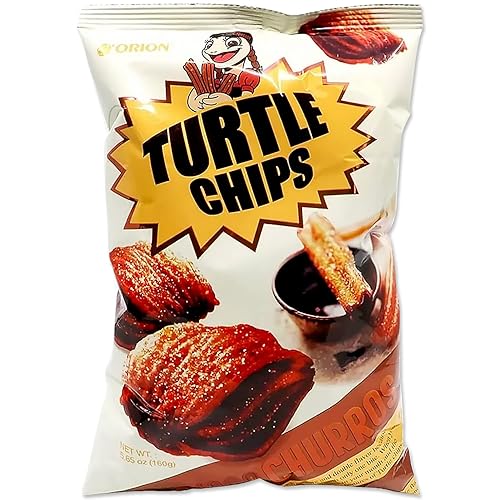 Miniatura 7 de K-Munchies Orion Turtle Chips  3 paquetes de chips coreanos de 5.64 oz con sabor a Choco Churro  Bocadillos coreanos dulces, crujientes y con toque