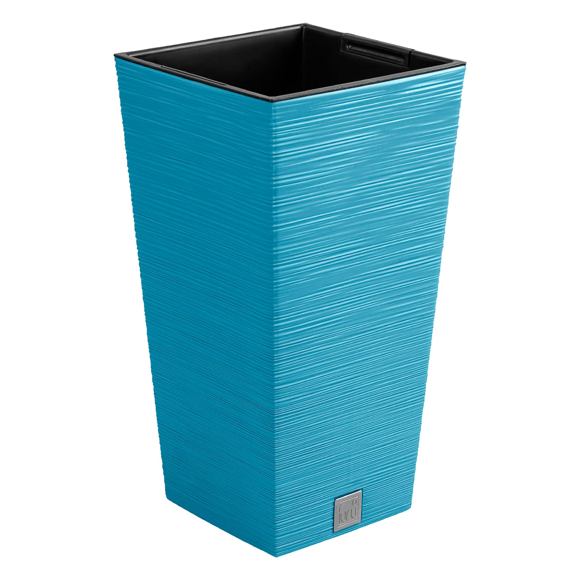Pot de fleurs avec reserve d´eau 29x29x55cm bleu - FURU