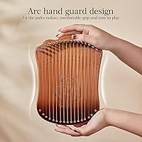 Vista 4 de Arpa de Lira, kit de arpa Lyra de 17 cuerdas de Zelkova sólida, instrumentos musicales de cuerda con llave para afinar, bolsa de instrucciones