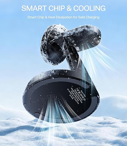 Miniatura 6 de Estación de carga 3 en 1 compatible con cargador MagSafe para Apple, soporte de cargador inalámbrico rápido de 15 W para iPhone 17, 16, 15, 14, 13,