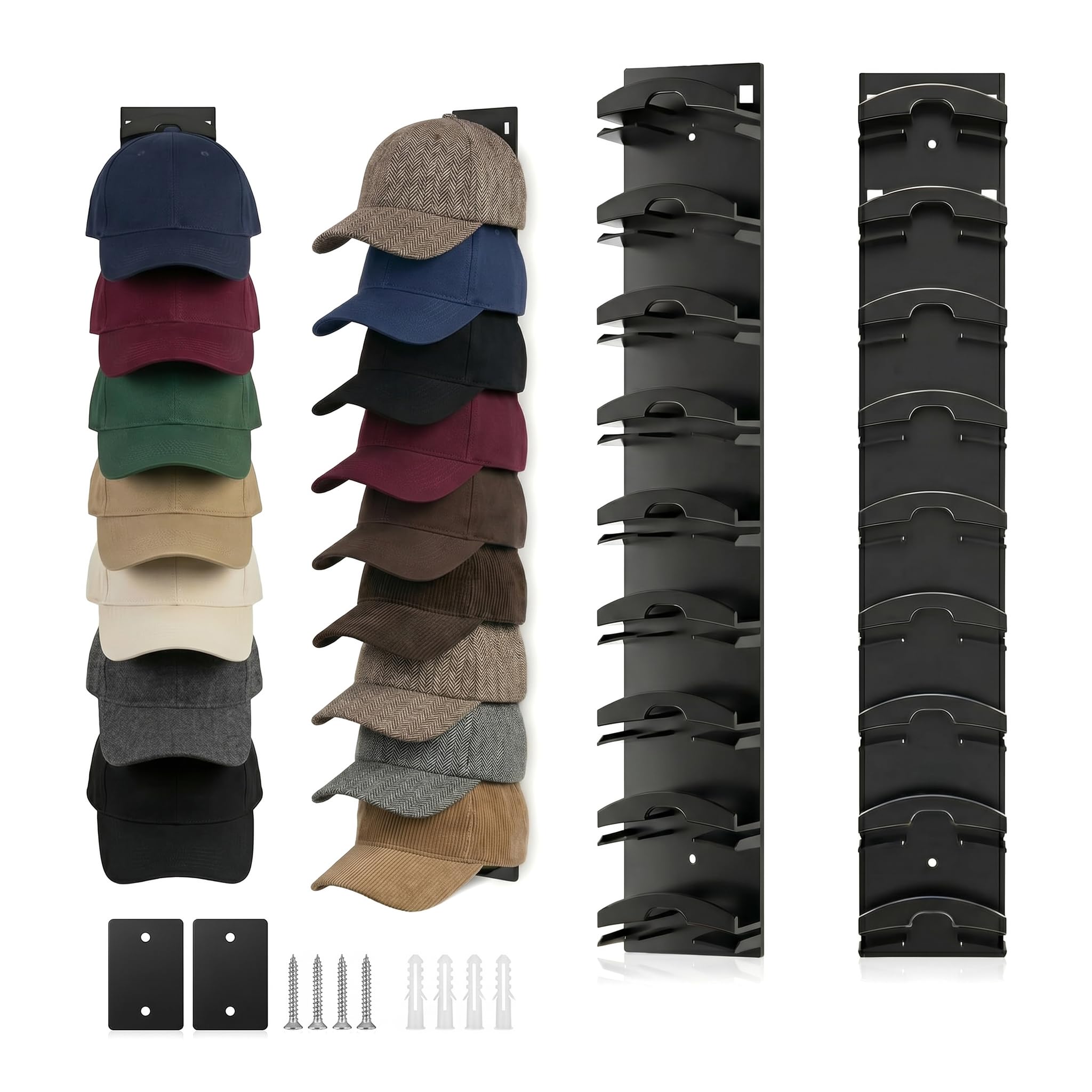 LoNinLoAn Hat Storage, 2 Pack Hat Organizer for Baseball Caps(up to 20)