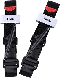 Tourniquet Emergency Tourniquet First Aid Equipment for Hemorrhage Control, Single-Handed Operation Hemostatic Bandage 2 Pack, Black