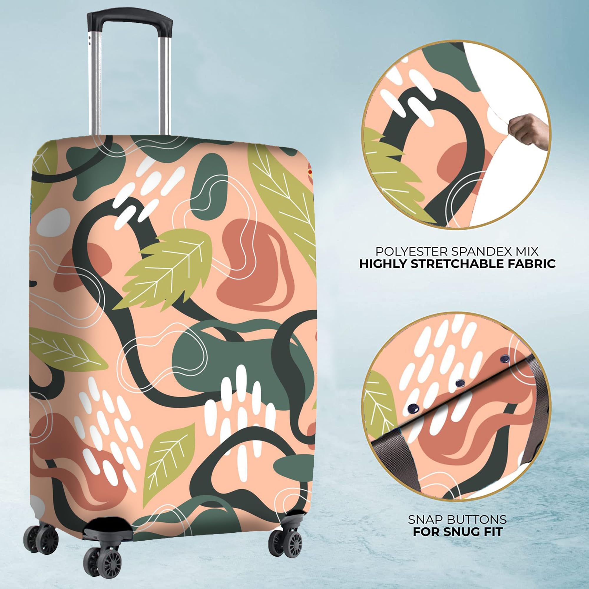 Nasher Miles Polyester 75 (28 Inch) Large Protective Luggage Cover - Jungle Design 2