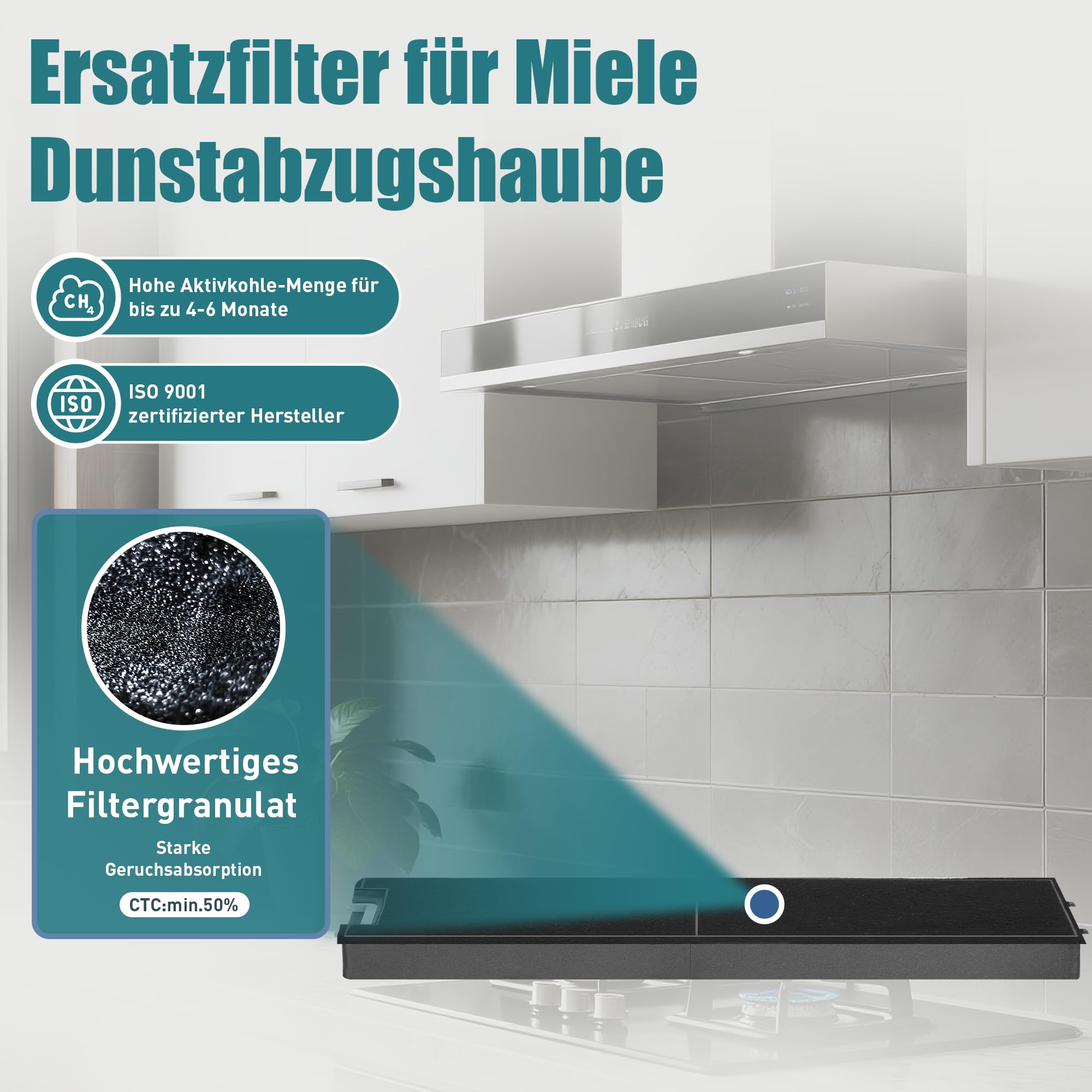 2 filtry z węglem aktywnym do okapu kuchennego Miele DKF13-1 DKF13 i 6485741 filtr do okapu kuchennego Miele DA3366 DA3466 DA3496 DA3XXX