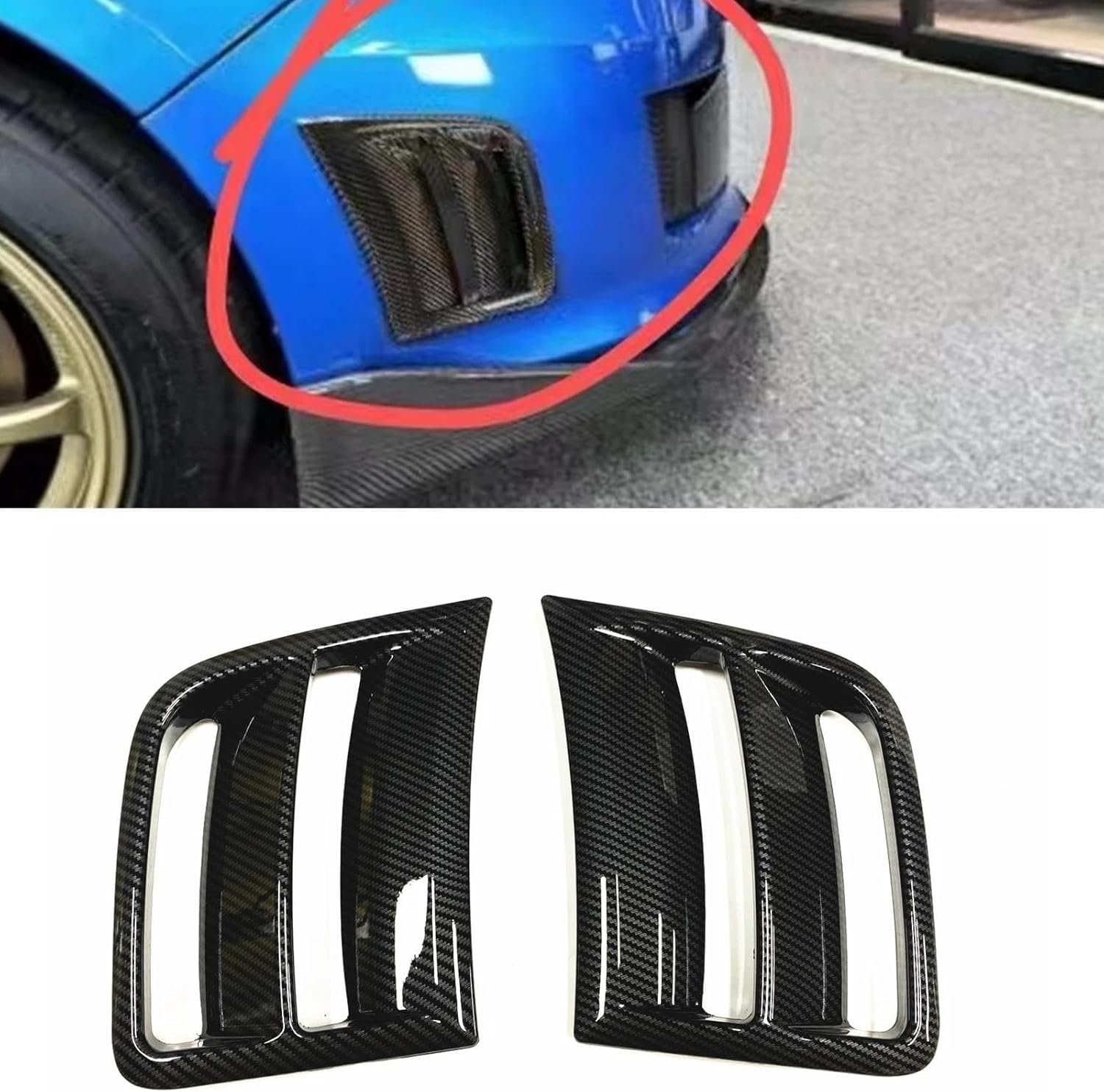 Car Bonnet Vent for Subaru for Sti for WRX for Grb for Impreza Car Front Side Air Vent Hood Air Vent Trim Bonnet Cover