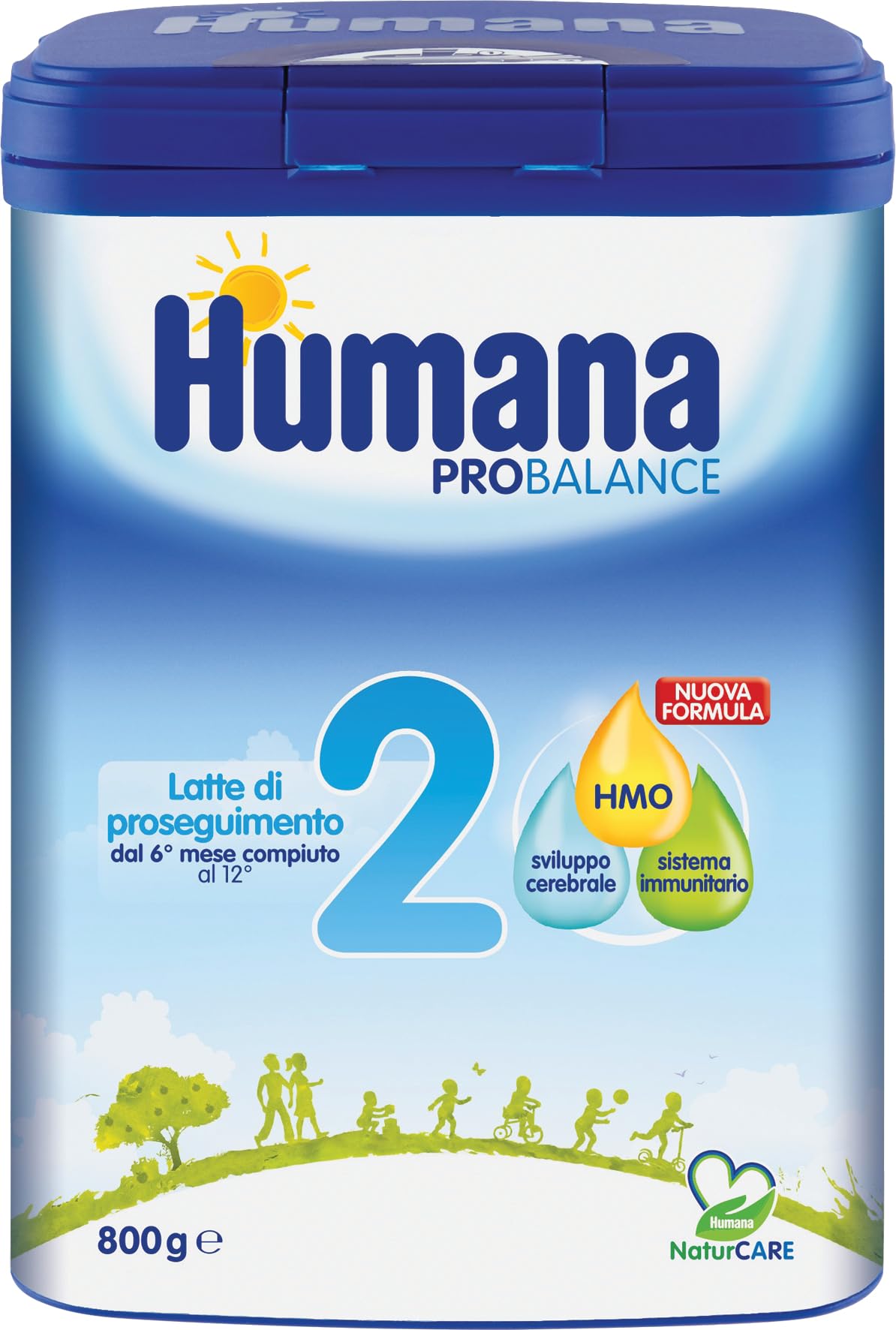 Humana Latte Integratore Alimentare Di Proseguimento In Polvere, 6 Mesi, No 2, Pro Balance Color Standard 800 Gr