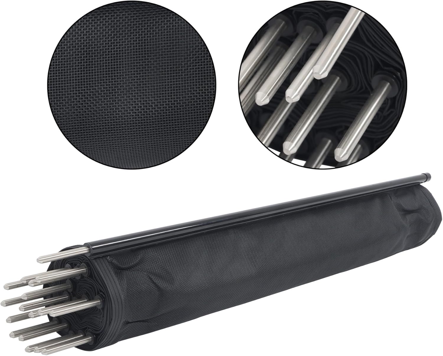 Black Pool Fence, 4 * 48Ft Swimming Pool Safety Barrier, Portable Outdoor Safety Enclosure