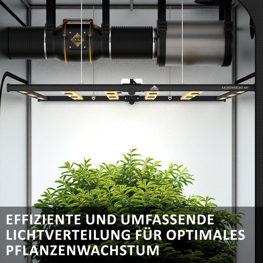 THE GROW 600 Watt Vollspektrum LED (mit UV- und Infrarotlicht) mit 2720 Dioden, leistungsstarke Pflanzenlampe, Dimmbar, Daisy-Chain Funktion, optimal für Growzelt / 2,9 umol/J