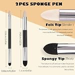 Mélanger des abrutis, 9pcs Mélanger les souches, mélanger les stylos à éponge et le crayon de papier, lavable & Réutilisable, Tortillions de mélange d'art en papier pour l'artiste étudiant Dessin de dessin de charbon